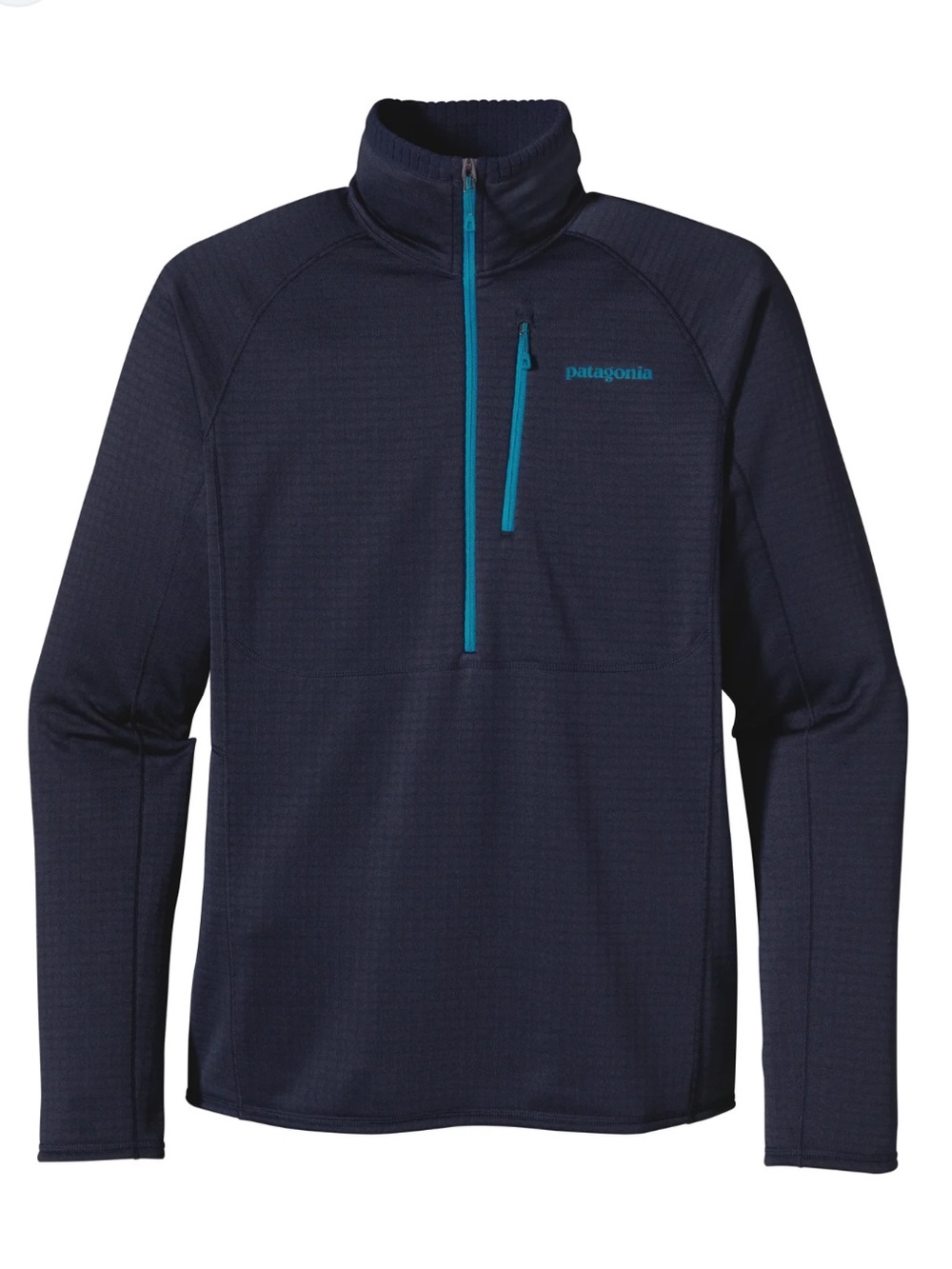 Mens Patagonia R1 Half Zip Fleece Pullover Sweater Midweight Navy Blue Like New